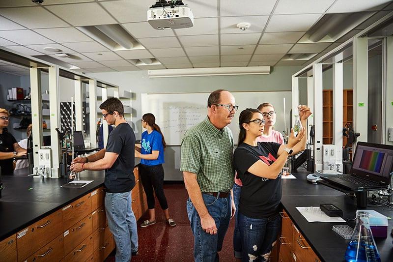biochemistry students at Maryville University